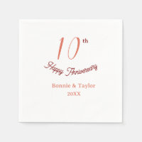 10e anniversaire de mariage nom pastel pêche rétro