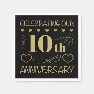 Serviette En Papier 10e anniversaire du Mariage