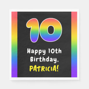 Serviette En Papier 10e anniversaire : Rainbow Spectrum # 10, Nom pers