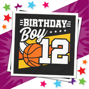 Serviette En Papier 12 Ans Basketball Party 12e anniversaire garçon