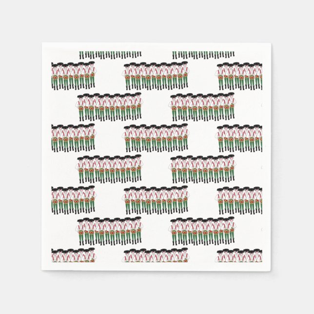 Serviette En Papier 12 Jours de Noël 12 Drummers (Devant)