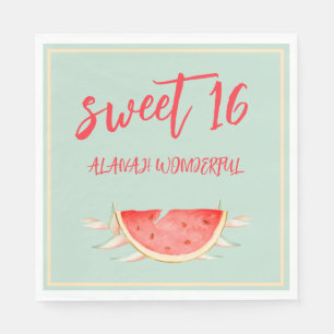 Serviette En Papier 16e anniversaire tropical hawaïen