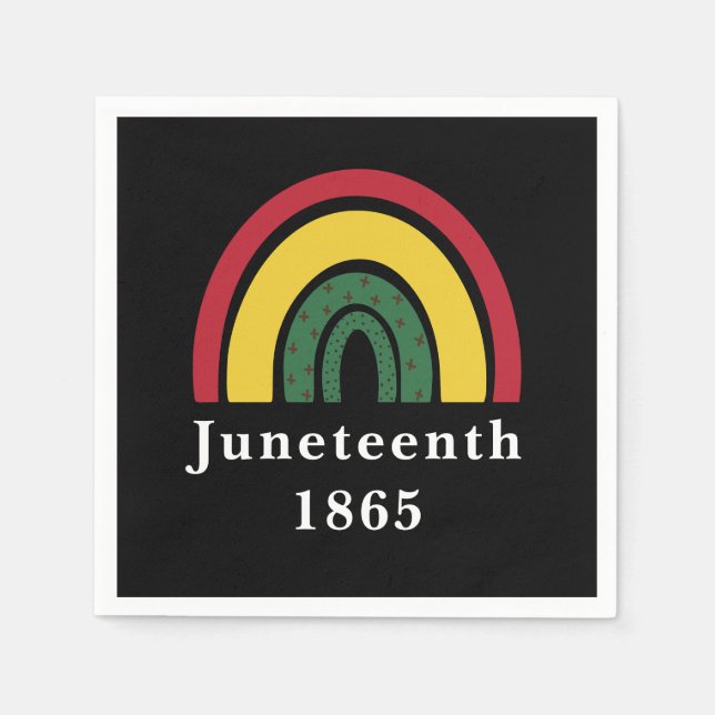 Serviette En Papier 1865 Histoire noire afro-américaine (Devant)