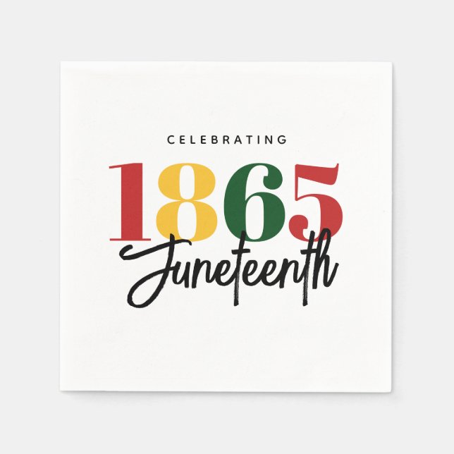 Serviette En Papier 1865 Liberté Célébration de l'histoire noire (Devant)
