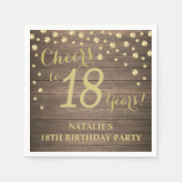 18e anniversaire de fête Rustique et Diamant d'or