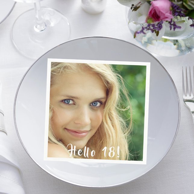 Serviette En Papier 18e anniversaire photo (Créateur téléchargé)