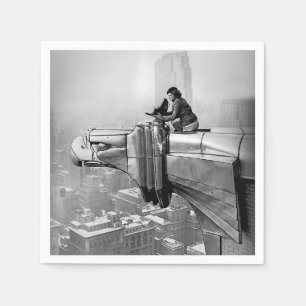 SERVIETTE EN PAPIER 1935 MARGARET BOURKE NEW YORK CITY PHOTO ANCIENNE