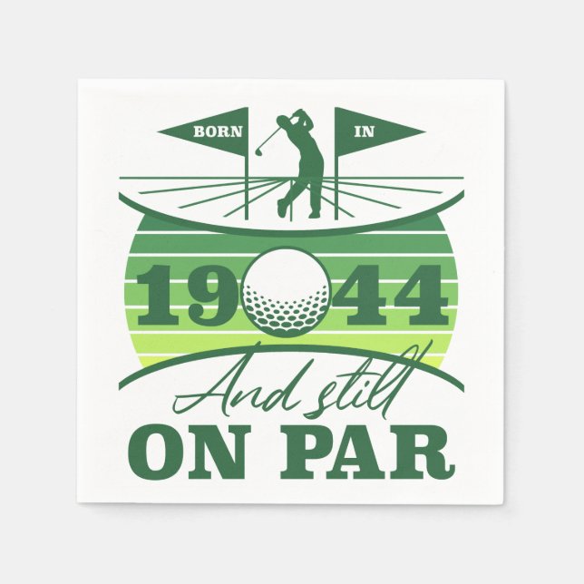 Serviette En Papier 1944 80e anniversaire Humour de golf (Devant)