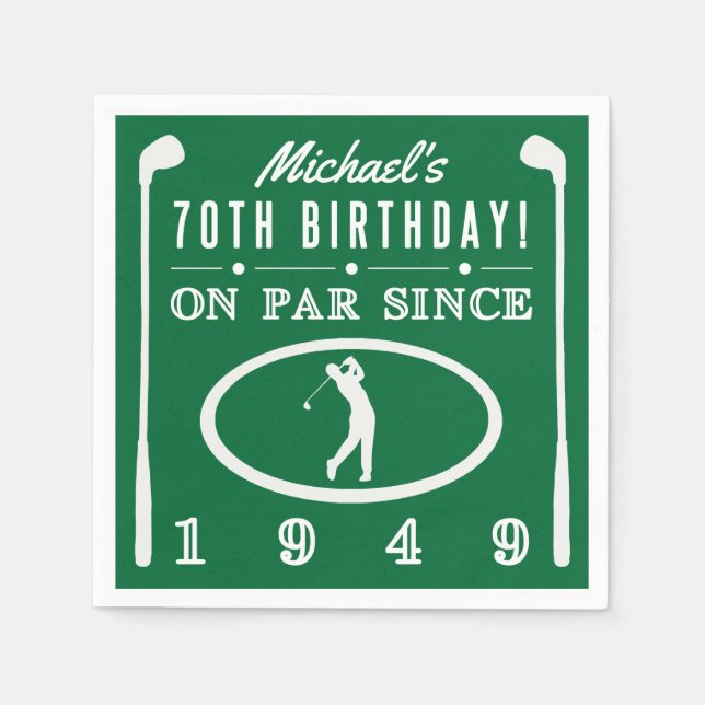 Serviette En Papier 1949 70e Birthday (Devant)