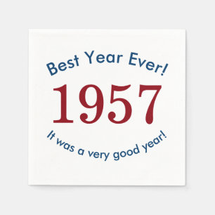 Serviette En Papier 1957 ♥ Meilleure année ! 60e anniversaire Papier s