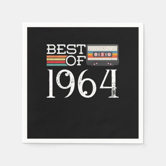 Serviette En Papier 1964 Vintage 56 th Birthday Anniversary Gift (Devant)