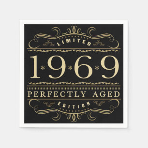 Serviette En Papier 1969 50ème anniversaire parfaitement âgé