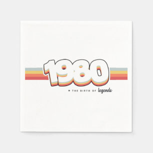 Serviette En Papier 1980 La naissance des légendes