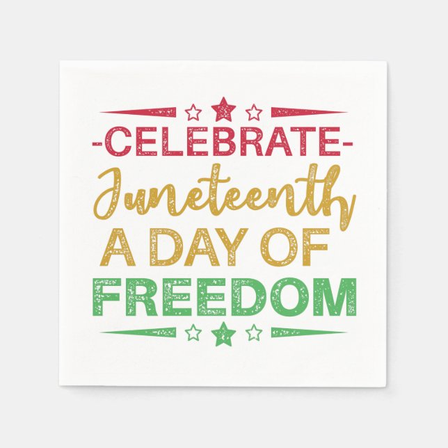 Serviette En Papier 19°, Liberté des Afro-Américains. (Devant)