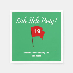 Serviette En Papier 19th Hole Pub Party Napkin