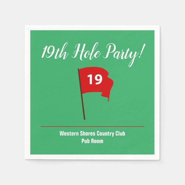 Serviette En Papier 19th Hole Pub Party Napkin (Devant)