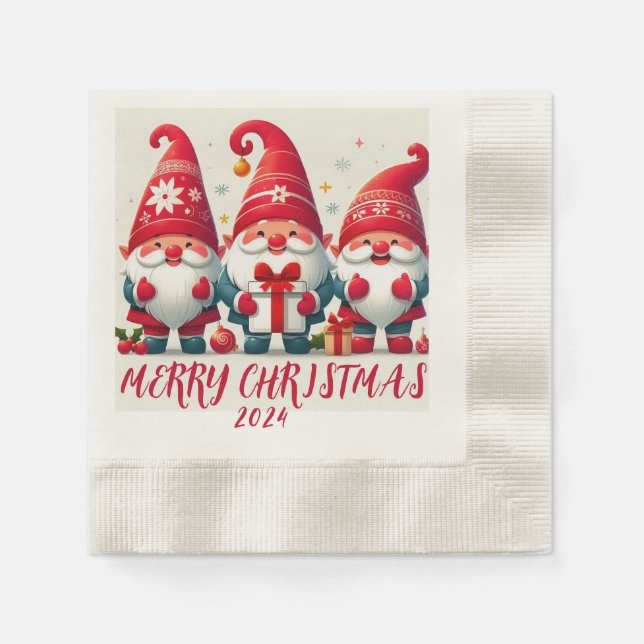 SERVIETTE EN PAPIER 1ER JEUX NOËL (Devant)
