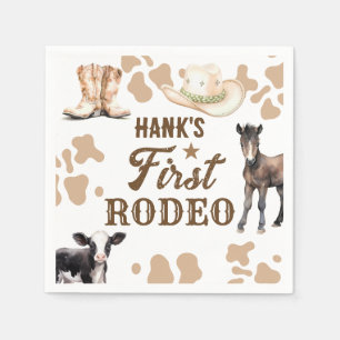 Serviette En Papier 1er Rodeo Birthday Boy Western Paper Napkin