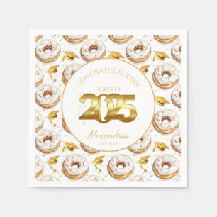 Serviette En Papier 2025 Donuts and Degrees Graduation Paper Napkins