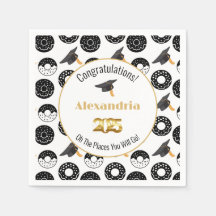 2025 Donuts and Degrees Modern Black and White