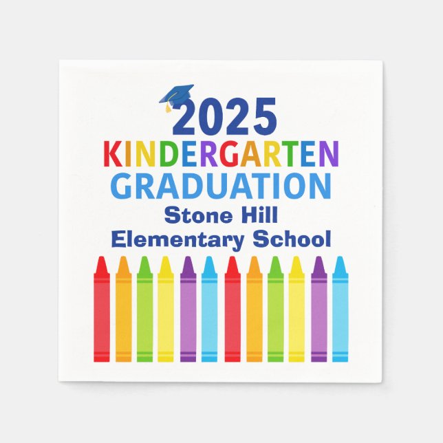 Serviette En Papier 2025 Jardin d'enfants Graduation sur mesure École  (Devant)