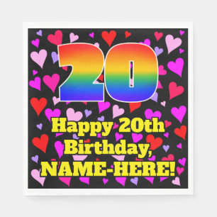 Serviette En Papier 20e anniversaire de Birthday: Patters de Loving He