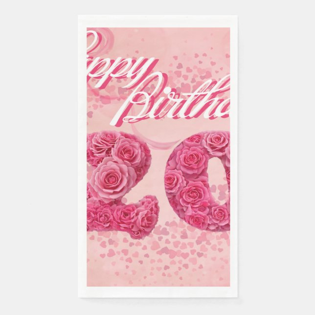 Serviette En Papier 20th (Devant)