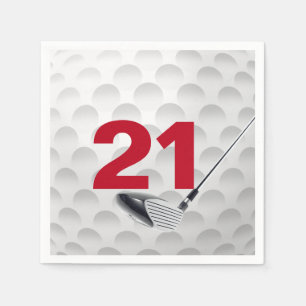 Serviette En Papier 21e anniversaire Golf Ball