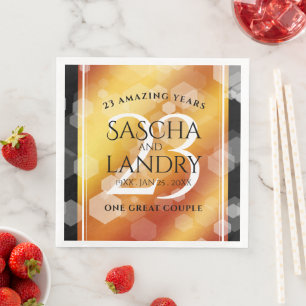 Serviette En Papier 23e anniversaire de Mariage de Topaz impérial