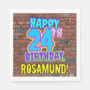 Serviette En Papier 24e anniversaire ~ Amusant, Graffiti urbain inspir