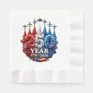 Serviette En Papier 250 Ans Américain 250e USA Patriotique 4 juillet