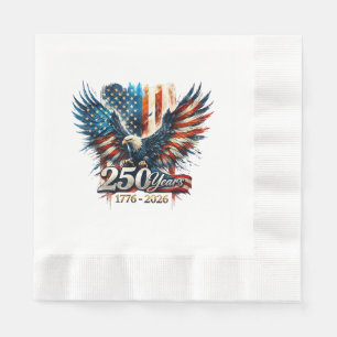 Serviette En Papier 250 Ans d'Amérique Anniversaire 250e Indépendance 