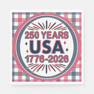 Serviette En Papier 250 ans USA   Semiquinentenaire 1776-2026