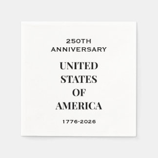 Serviette En Papier 250e anniversaire 1776–2026 – Briquet Premium USA