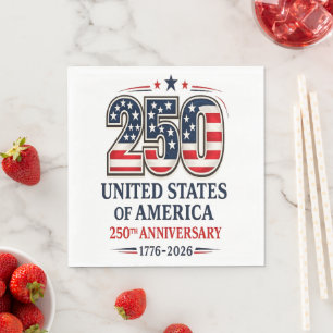 Serviette En Papier 250e anniversaire des États-Unis