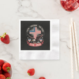 Serviette En Papier 250e anniversaire USA Foi Liberté 4 juillet