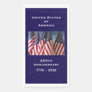 Serviette En Papier 250e anniversaire USA Patriotic Flags Papier
