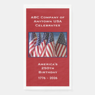 Serviette En Papier 250e anniversaire USA Patriotic Flags Papier