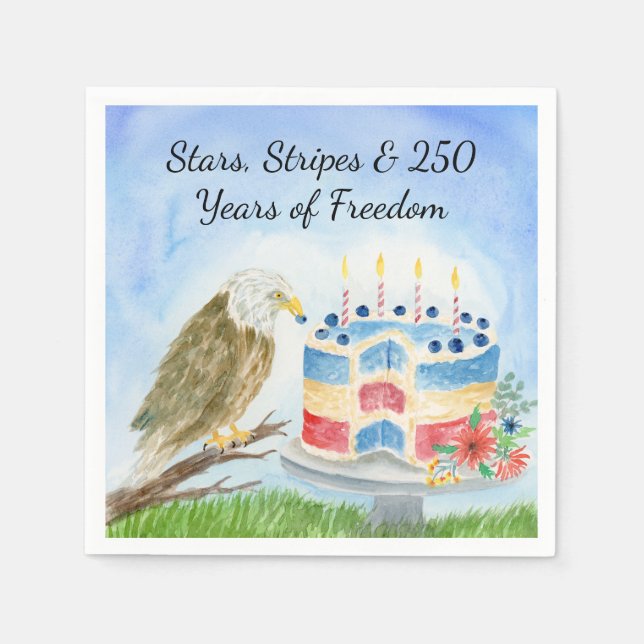 Serviette En Papier 250th Independence Day Bald Eagle (Devant)