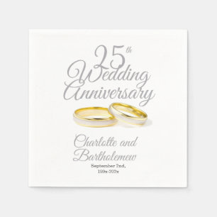 Serviette En Papier 25e anniversaire du Mariage