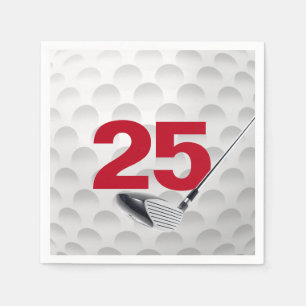 Serviette En Papier 25e anniversaire Golf Ball