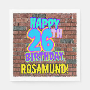 Serviette En Papier 26e anniversaire ~ Amusant, Graffiti urbain inspir