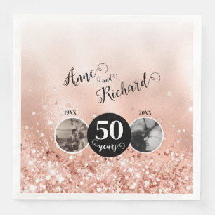 Serviette En Papier 2 Photo Alors et Maintenant N'IMPORTE QUELLE ANNÉE