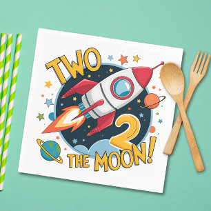 Serviette En Papier 2e anniversaire Deux la lune