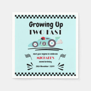 Serviette En Papier 2e anniversaire Grossissant deux Fast Blue Race Ca