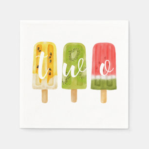 Serviette En Papier 2e anniversaire Summer popsicice soirée crème glac