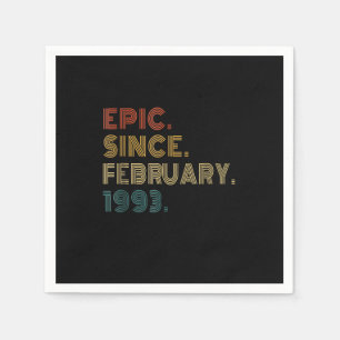 Serviette En Papier 30 ans Epic depuis février 1993 Funny 30th B