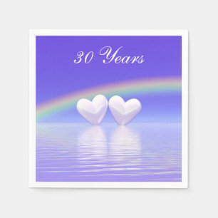 Serviette En Papier 30e anniversaire Pearl Hearts