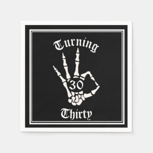 Serviette En Papier 30e anniversaire - RIP Années Squelette Plaque pap