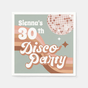 Serviette En Papier 30e Disco Party Retro Anniversaire serviettes